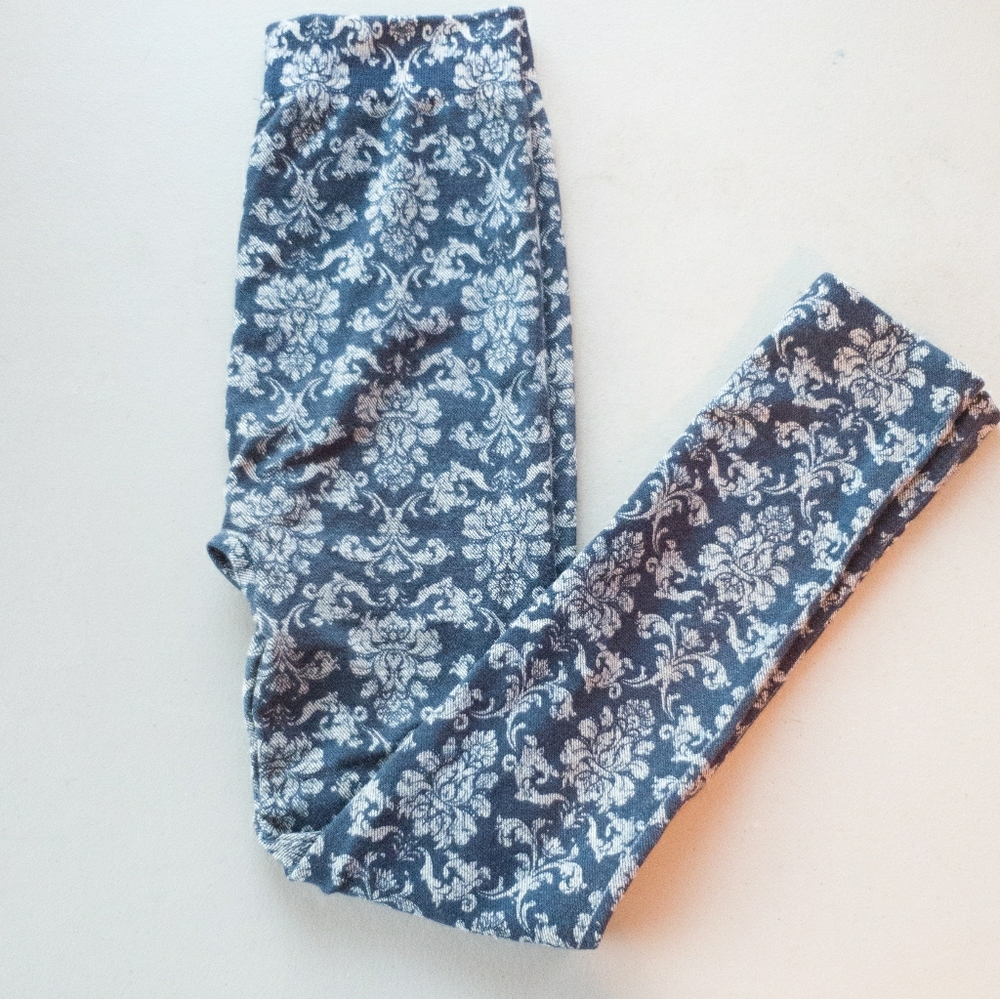 Blue Patterned Leggings